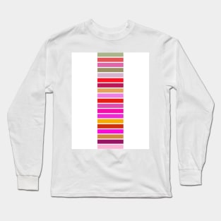 Rainbow blocks, colourful horizontal bars, spreading energy and good mood Long Sleeve T-Shirt